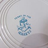 4 vintage ironstone soup plates from L&G, Oeillets model 220520