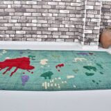 One Kind Unique Vintage Wool Carpet