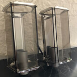 Smoked glass wall lamps