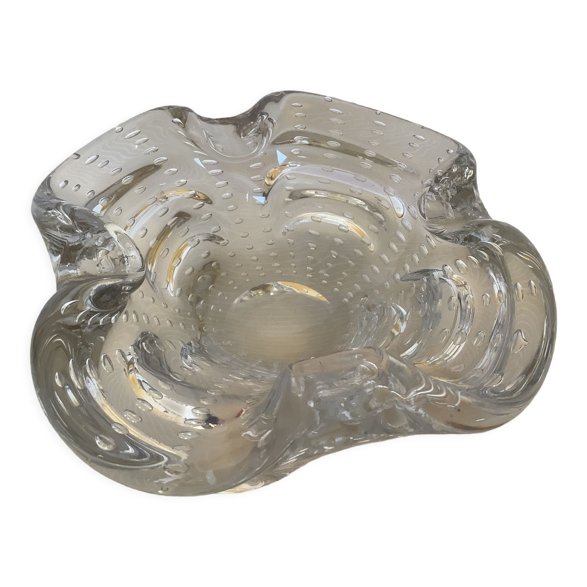 Murano bubble ashtray tray