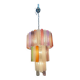 Suspension en verre de Murano italien, style pop art, années 1980.