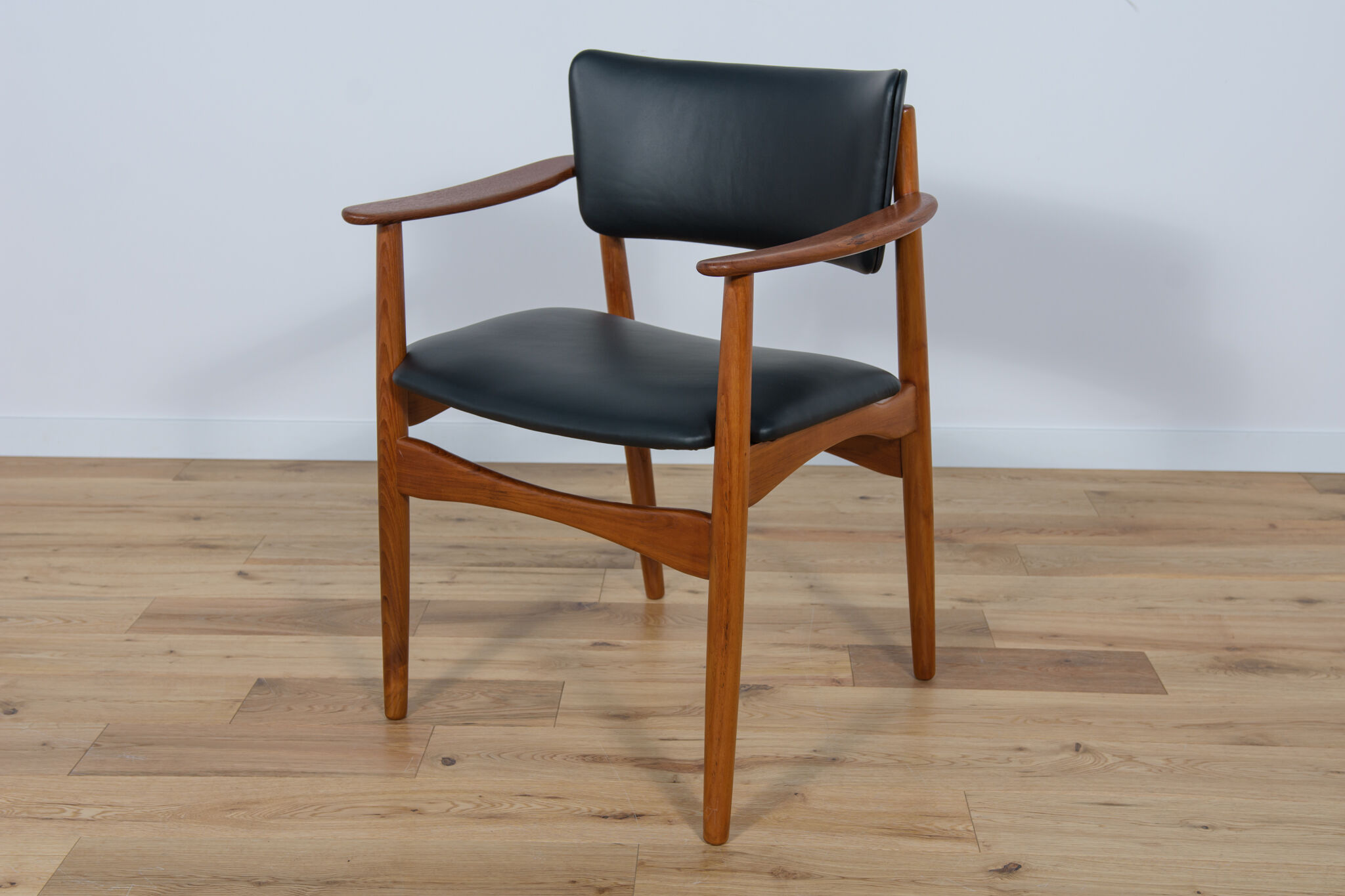 Mid-Century Danish Teak & Leather Armchair, 1970s