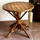 Rattan pedestal table