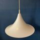 Vintage white glossy suspension Space Age "witch hat"