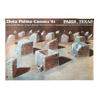 Polish cinema poster "Paris, Texas" Wim Wenders 68x97cm