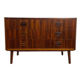 Commode basse scandinave en palissandre, années 60