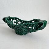 Vintage woven ceramic fruit bowl basket
