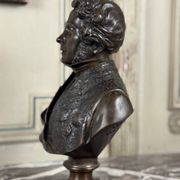 Bronze bust of Admiral Hucos, signed Dubray 1854