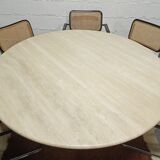 Travertine design round table Peter Dreanert 1970