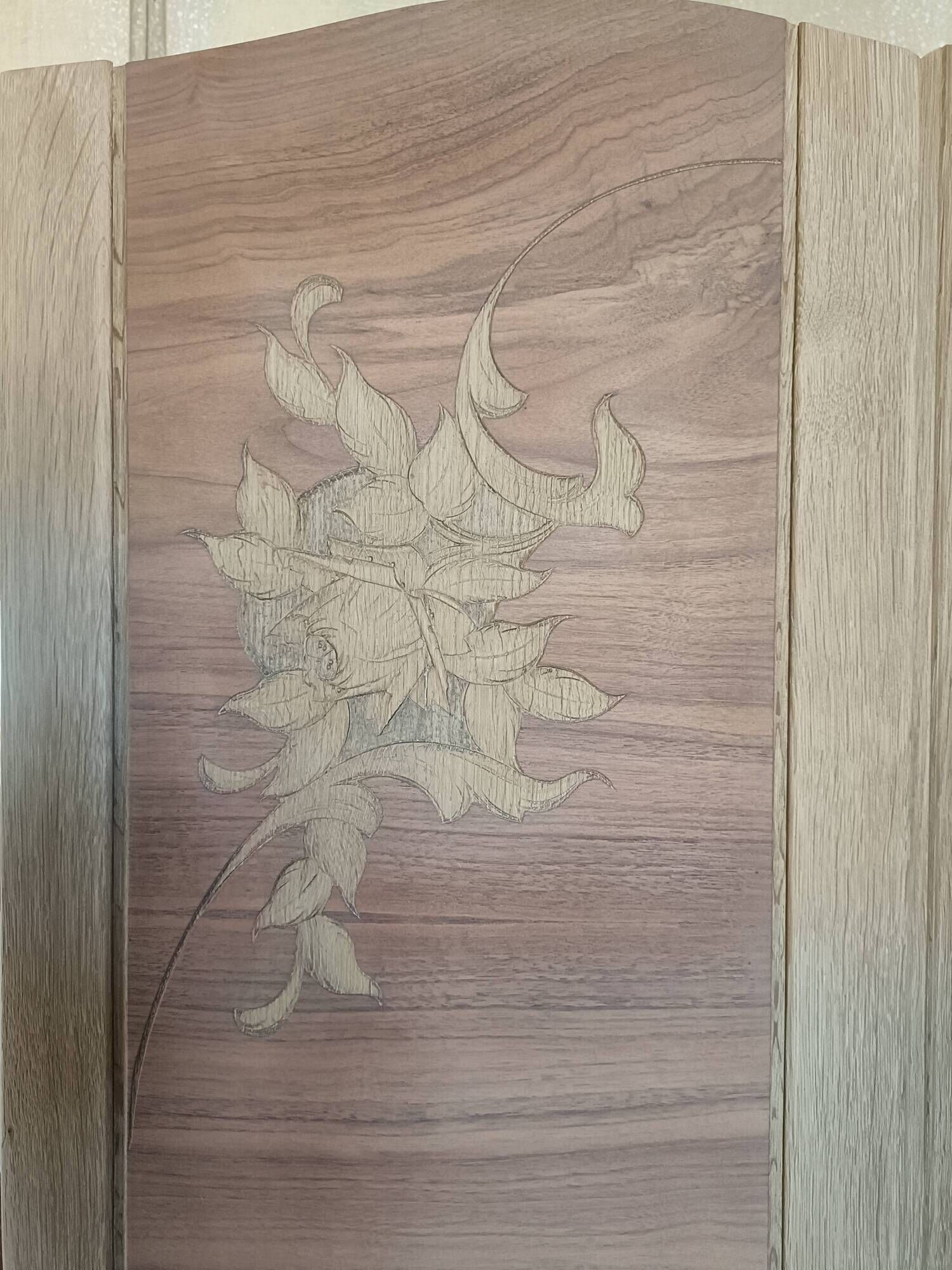 Renovated Art Deco oak wardrobe