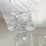 Pair of crystal column candlesticks from the 50s and 60s