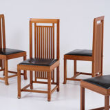 4 chaises par Franck Lloyd Wright pour Cassina 1992