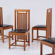 4 chaises par Franck Lloyd Wright pour Cassina 1992