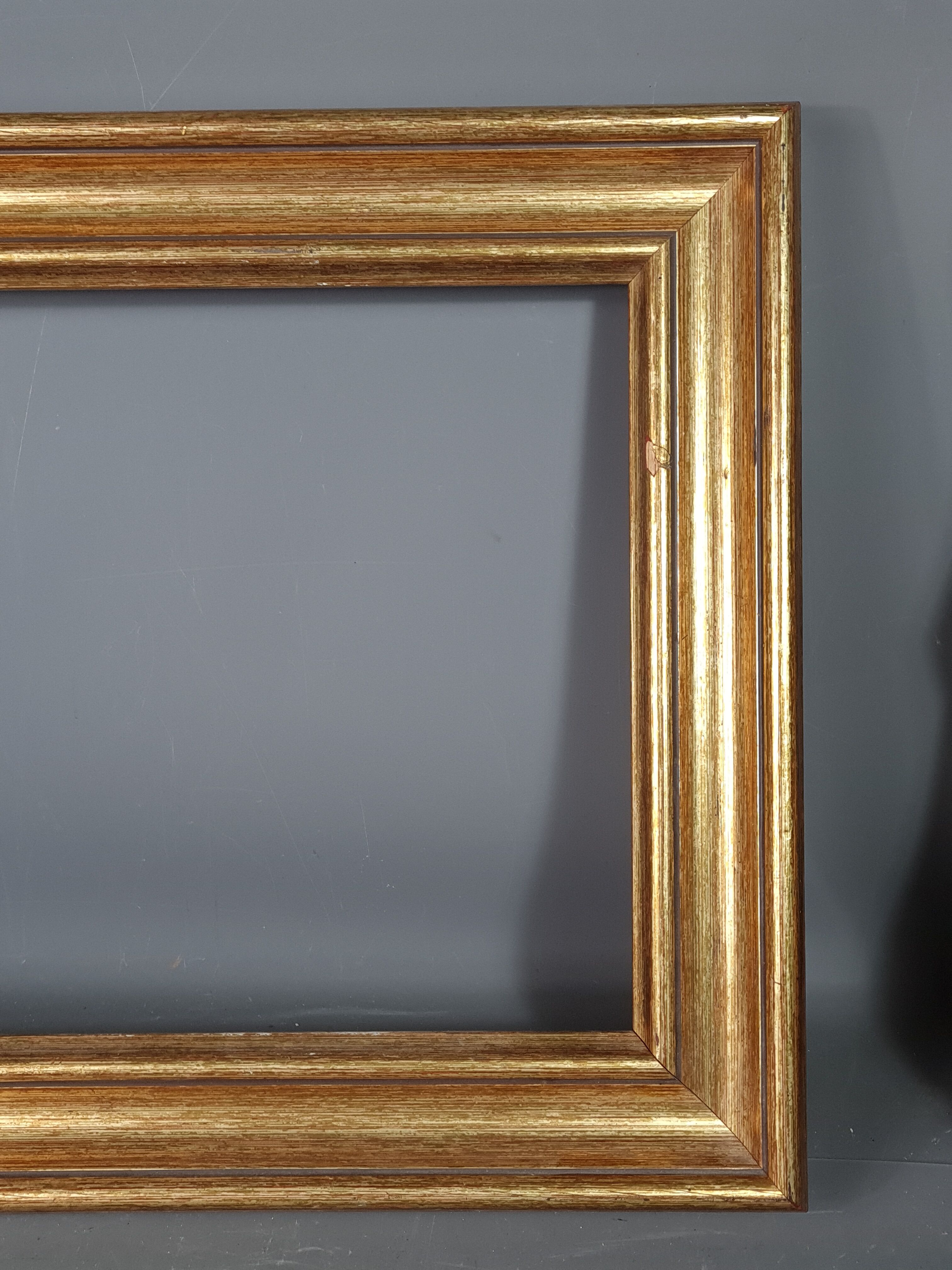 Gilded wooden frame with sheet 56x37 cm, foliage 46.6x27.6 cm beautiful occasion SB
