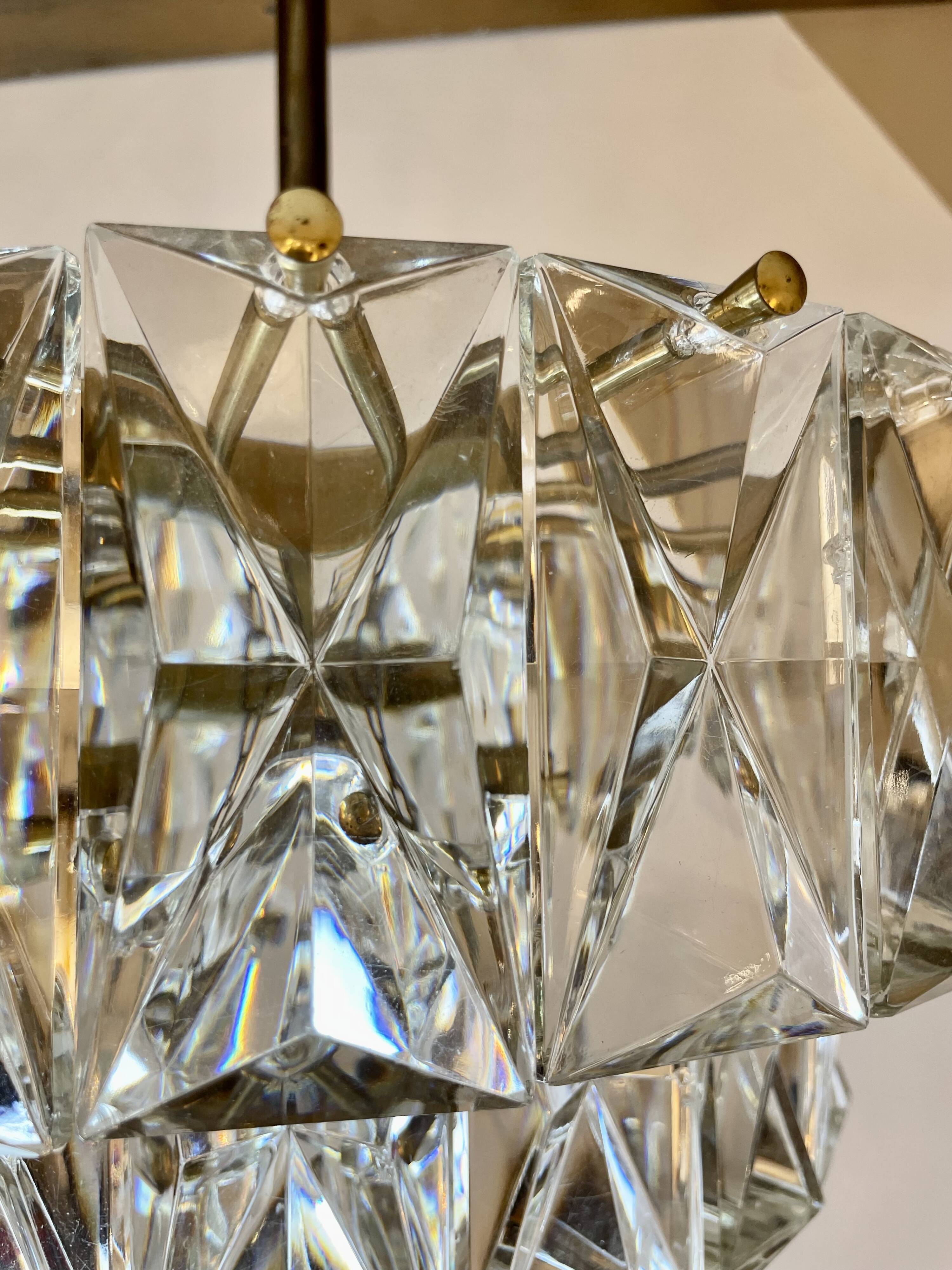 Crystal Prism Chandelier by Kinkeldey, 1970s