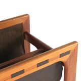 Salin mobler magazine rack - danish design leather + teak