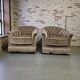 Ensemble de 2 fauteuils vintage / fauteuils / sièges avec franges