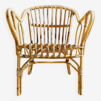 Rare rattan armchair