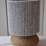 Rafia and wool lamp