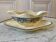 gravy boat in Terre de Fer St Amand blue late 19th century