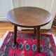 Tripod side table in wood - brutalist style