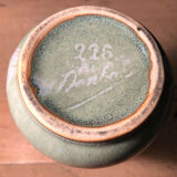 Flamed sandstone vase with 2 handles