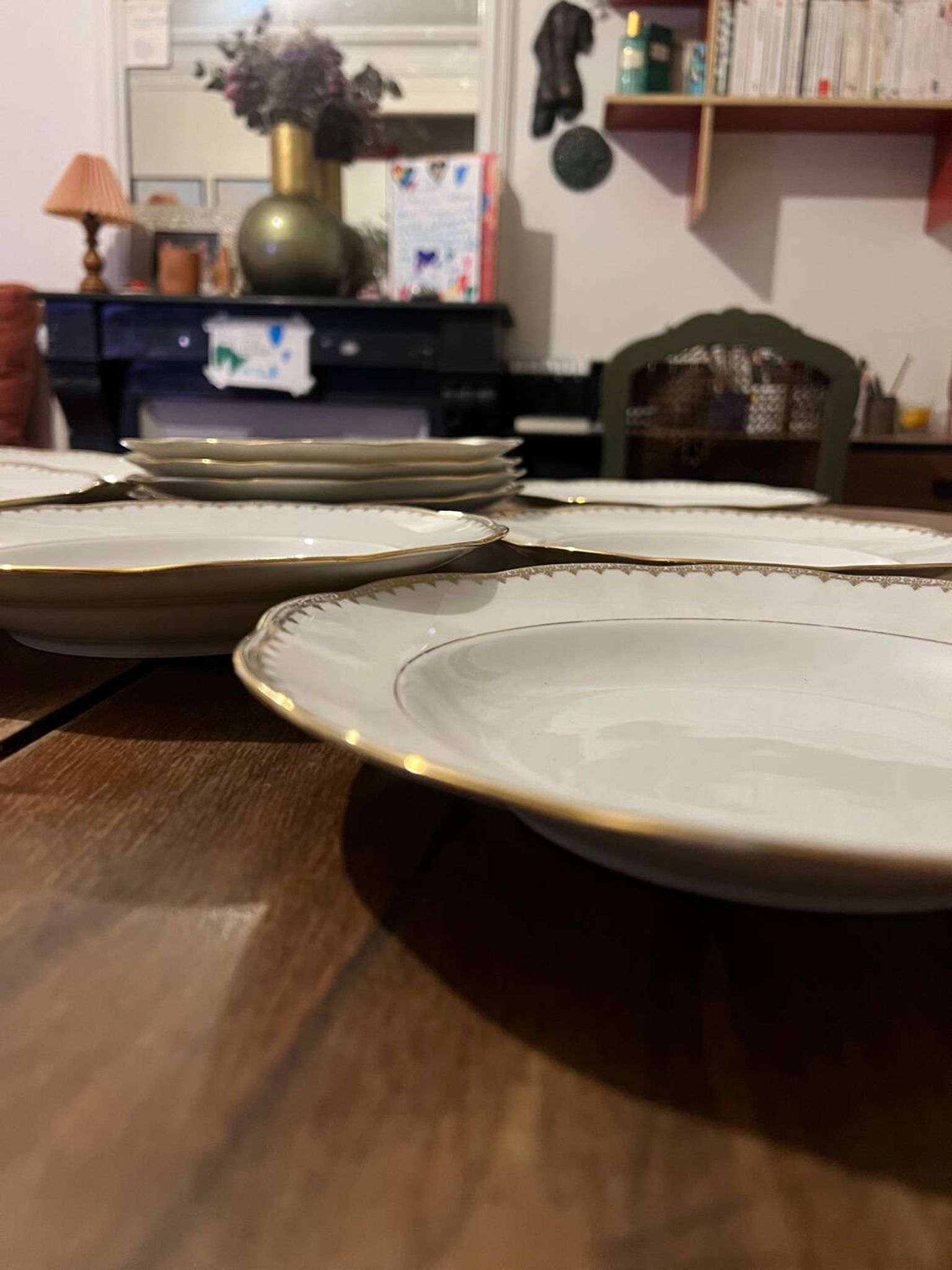 Set of 11 soup plates - Pommier Dureil 72 - L'Étoile Porcelain