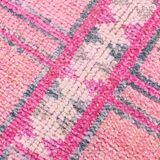 Pink Salmon Oriental Oushak Runner Rug, 96x318Cm