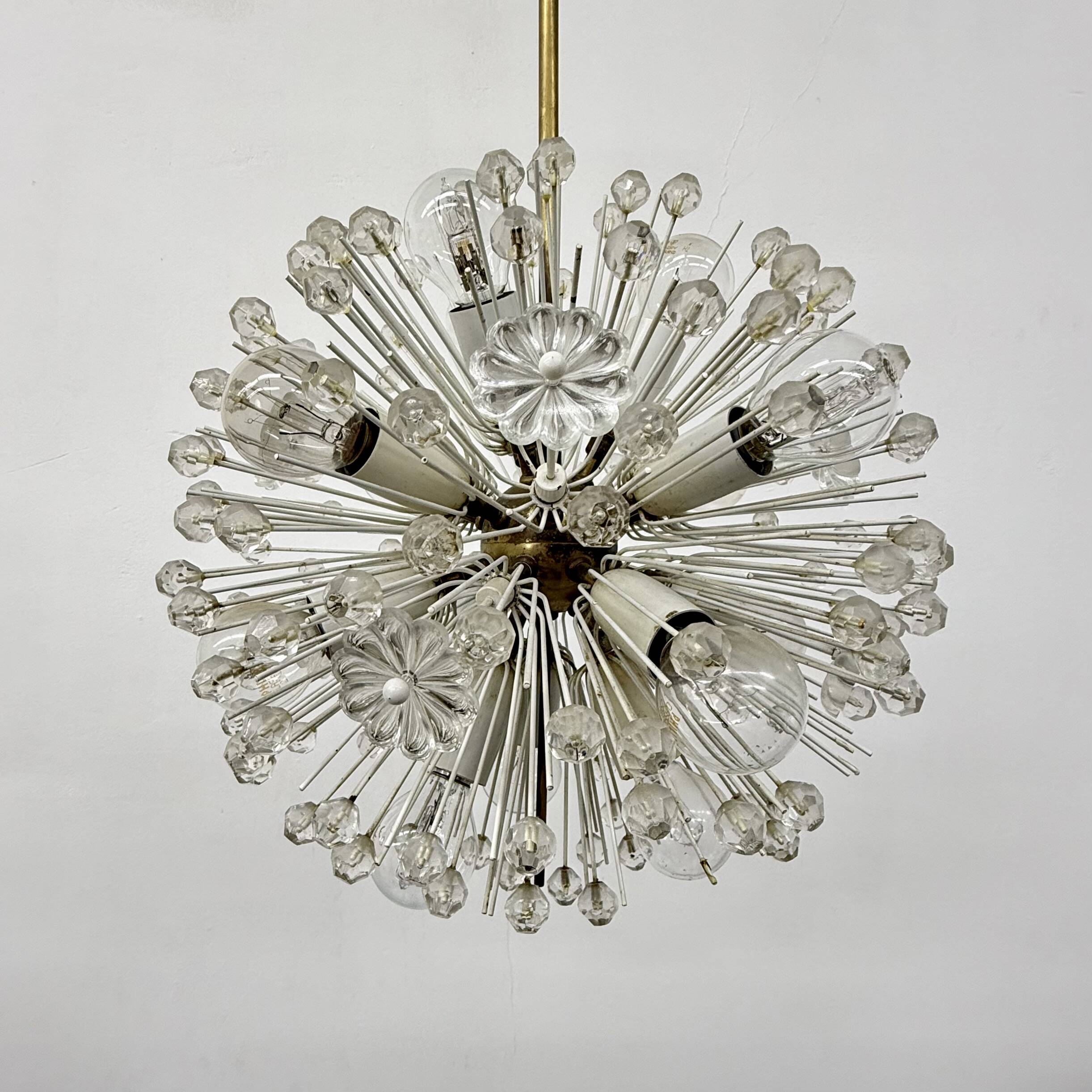 Snowball hanging Lamp by Emil Stejnar for Rupert Nikoll, 1950s