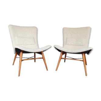 Pair of vintage armchairs by Miroslav Navràtil for Česky Nabytek, 1960