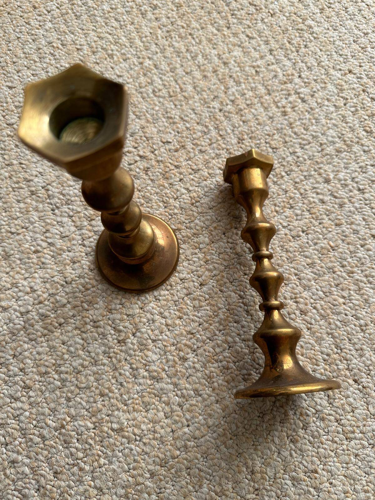 Three-Arm Swedish Brass Candelabra by Gusum circa 1970