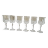 6 crystal stemmed glasses
