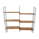 Large shelf String of the ' 60s, solid oak shelves