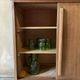 Vintage wooden sideboard sliding doors 60s