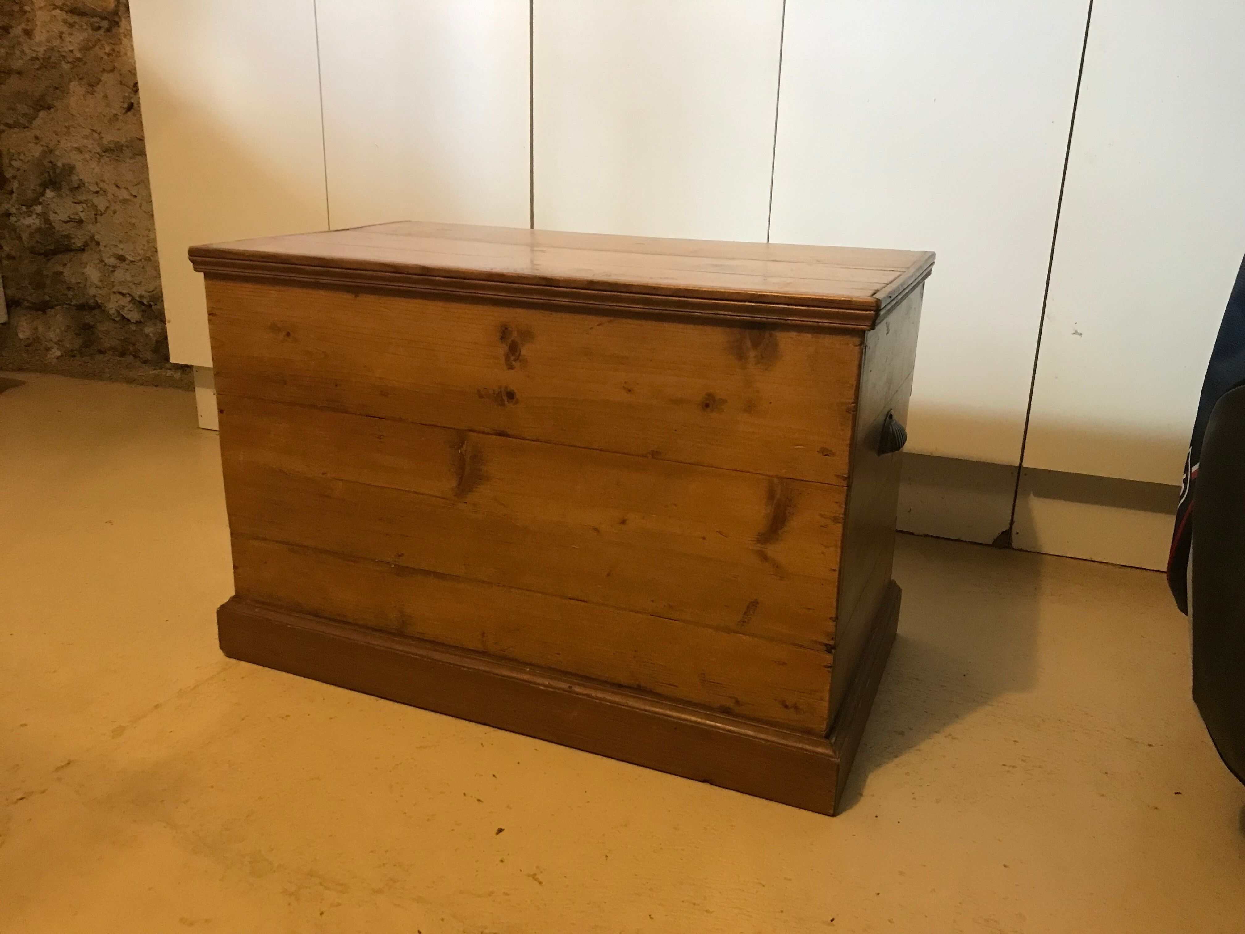 English pine chest