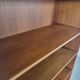 Scandinavian bookcase in teak and walnut, 60s