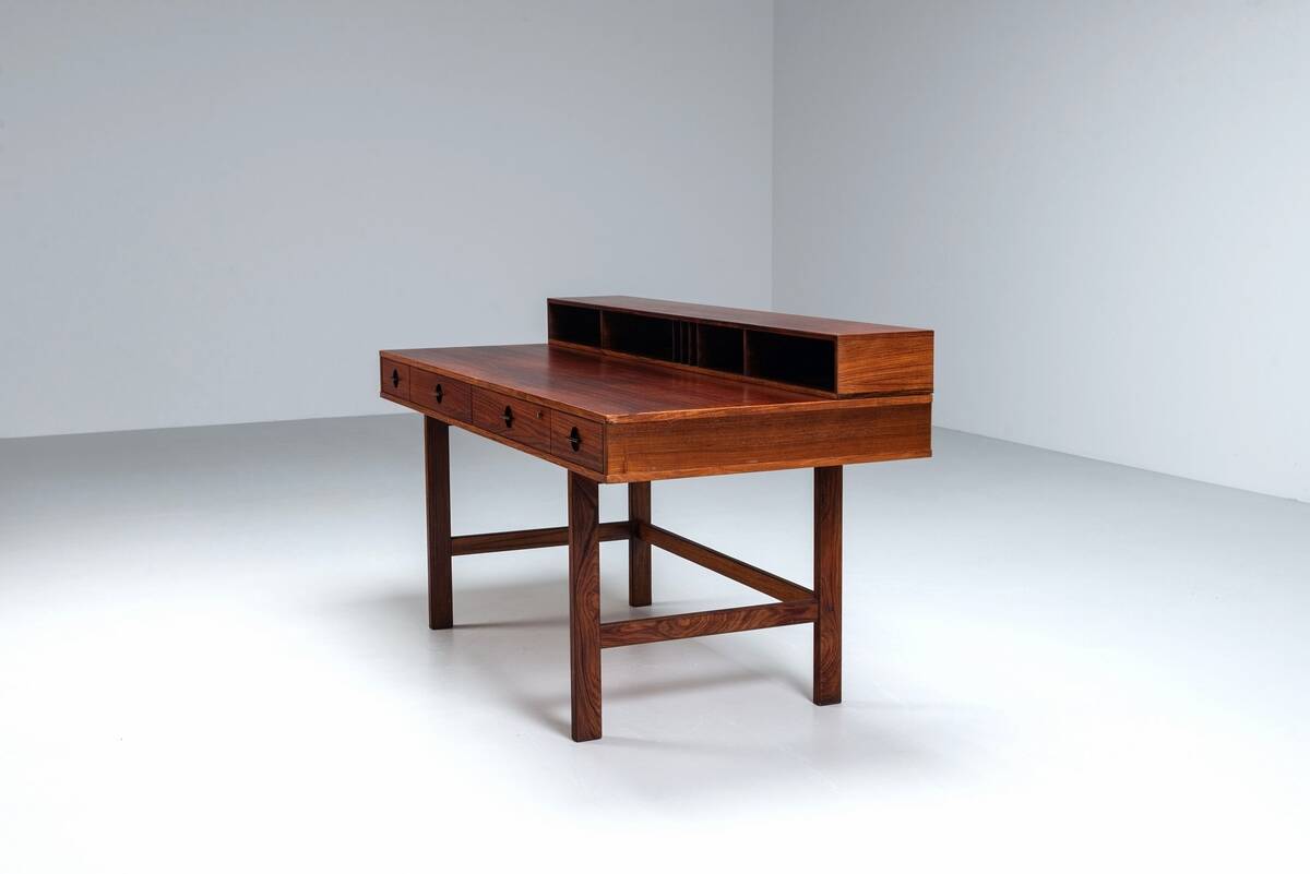 Peter Lovig Flip-Top Partners desk rosewood Lovig Denmark 1960