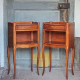 Pair of wooden bedside tables, vintage bedside table, side table.
