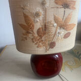 Vallauris Table Lamp Red Ceramic & Shade with F