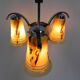 Art deco hanging lamp in glass