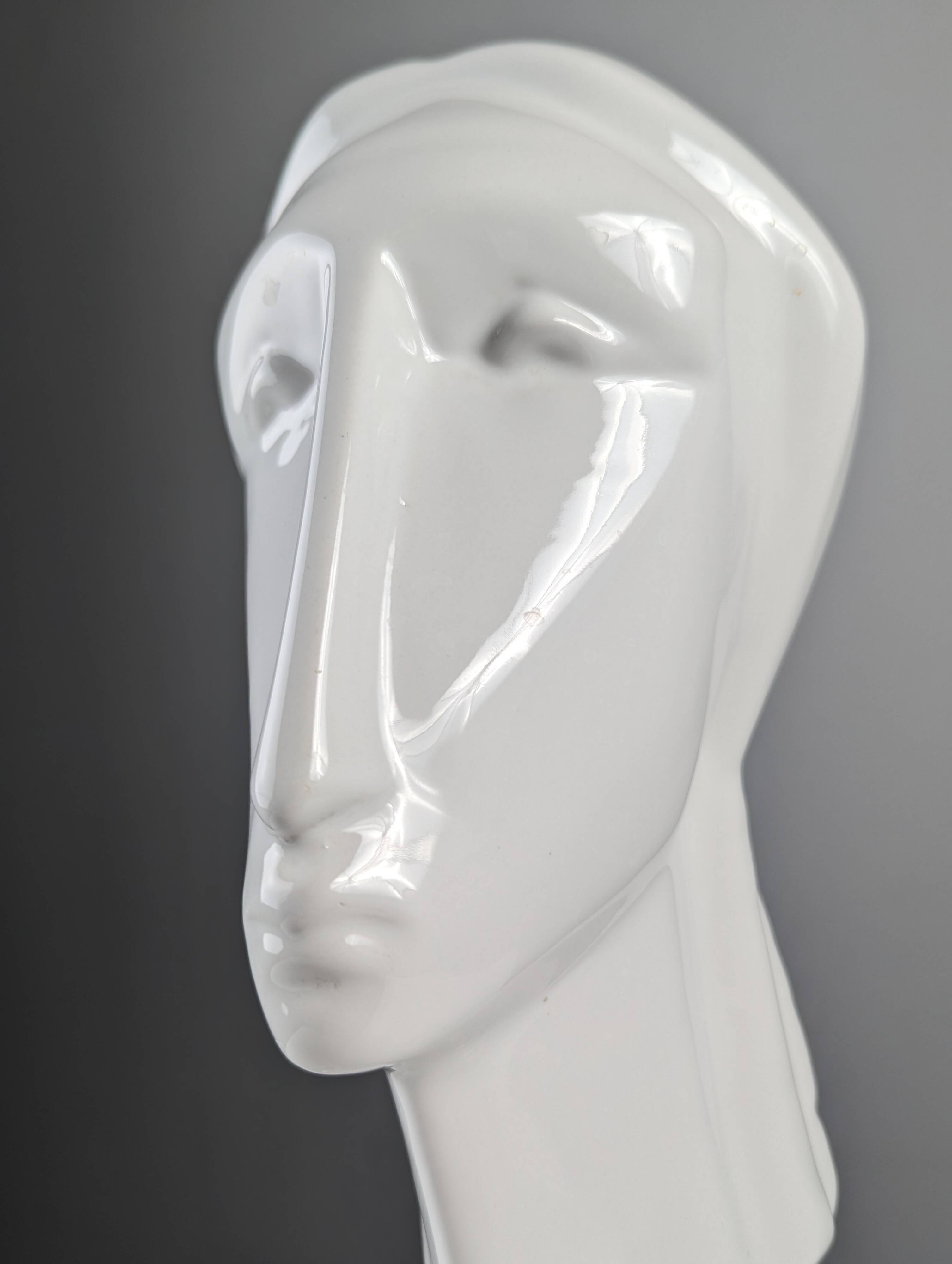 Art Deco Style Ceramic Woman Bust