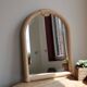 Powder pink arch wall mirror - Art Deco style - Moulded frame