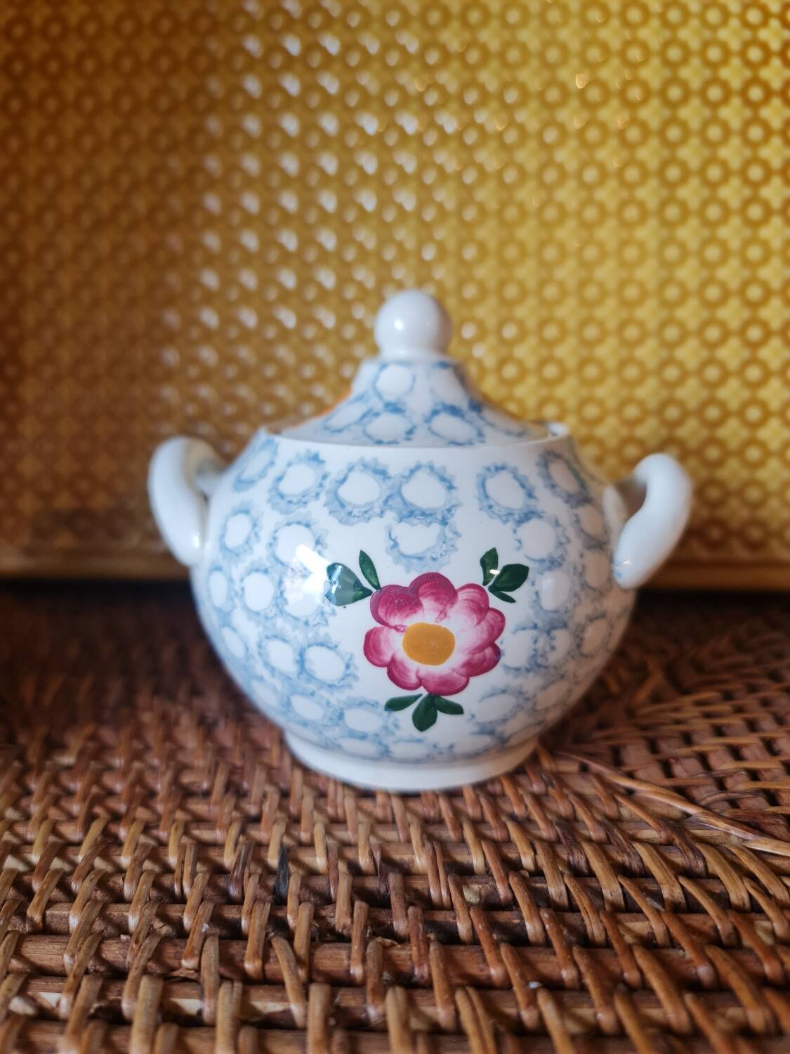 Sugar bowl, Sarreguemines earthenware factory, France