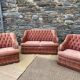 Living room 3 pieces velvet toad