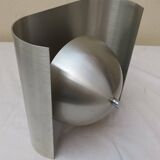 Space Age wall light in brushed aluminium from the 1970s.