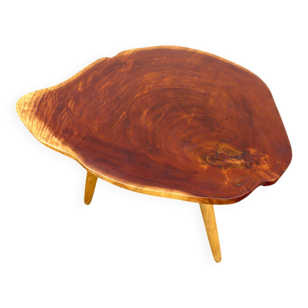 Table basse en bois neem aile de papillon