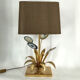 Lampe de table en agate vintage en laiton, années 1970