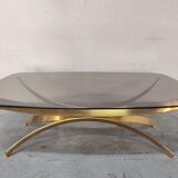 Golden metal coffee table, 70s
