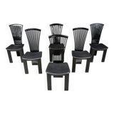 Post modern dining chairs by Pietro costantini, 1980s, set of 6