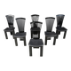 Post modern dining chairs by Pietro costantini, 1980s, set of 6
